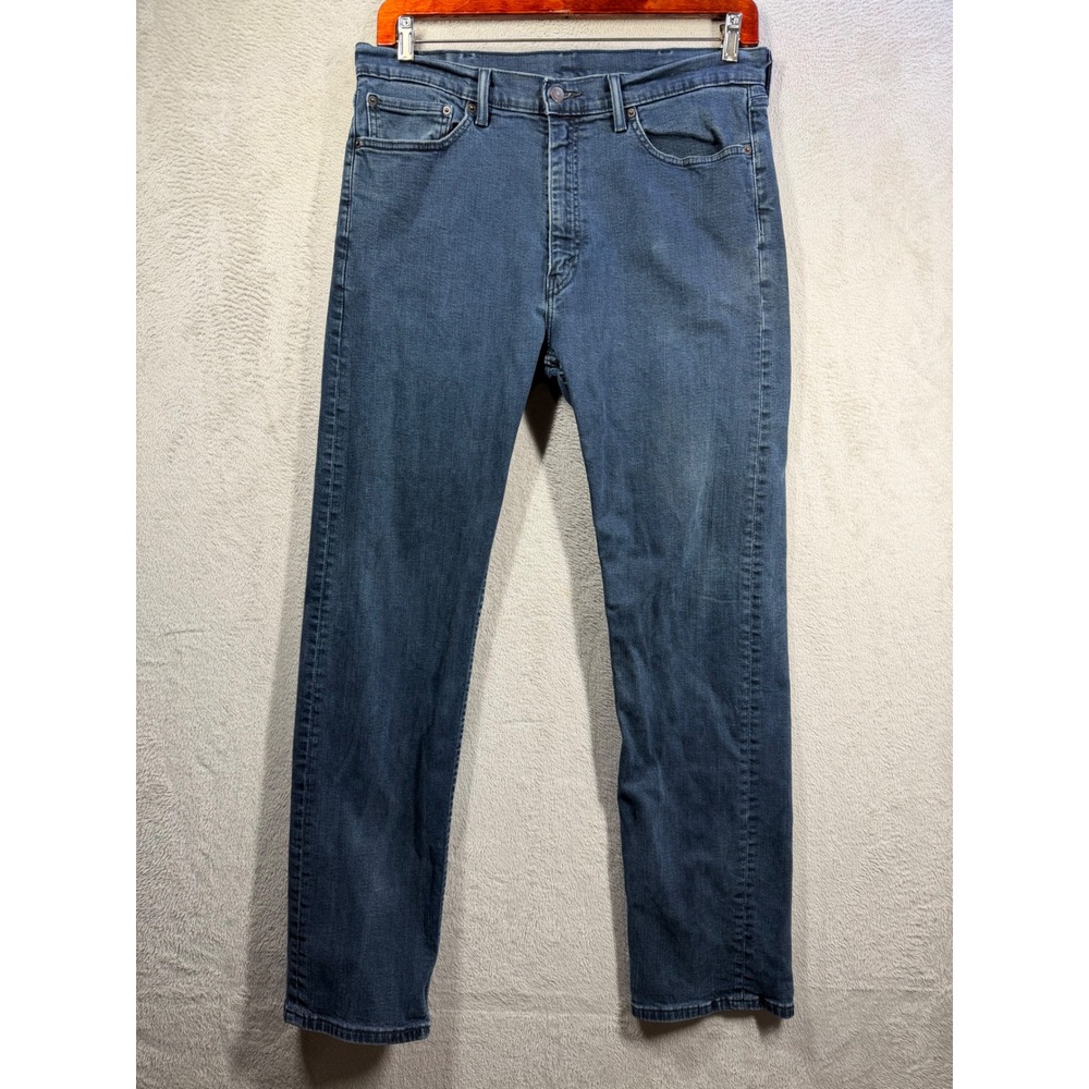 Levis 505 Regular Fit Jeans Mens 38x34 Blue Straight Leg Denim Pants Classic